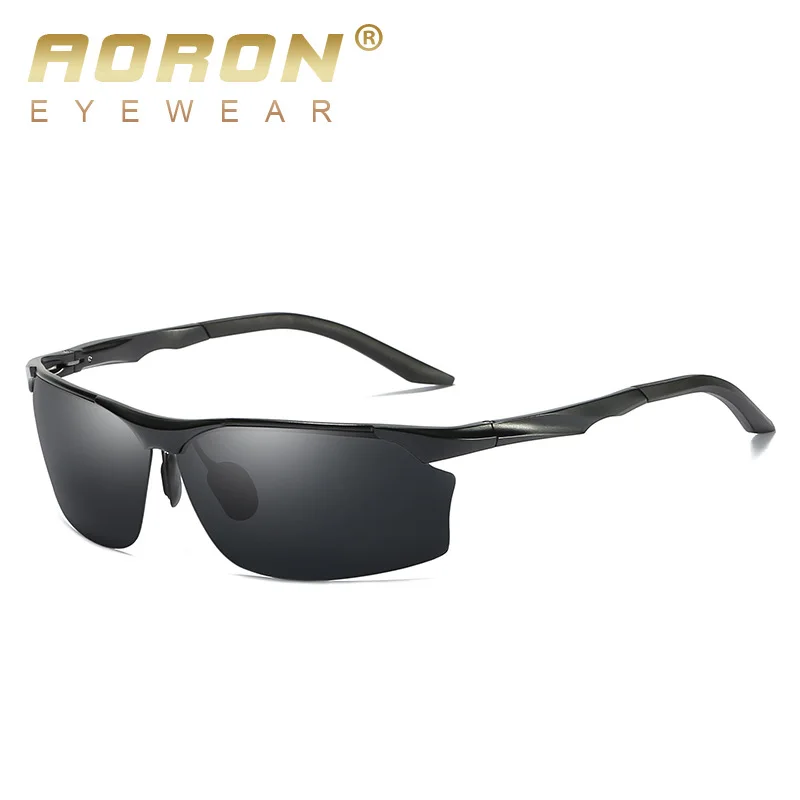 

AORON Men's Sports Polarized Sunglasses Aluminum Frame Outdoor Driving Sunglasses UV400 100%Anti-UV Glasses