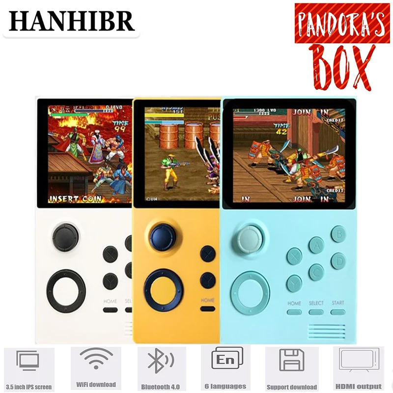 HANHIBR Pandora's Box Android supretro портативная игровая консоль IPS экран Встроенный n64 игры 30 3D