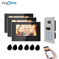 jeatone wirless wifi 1080p video door phone wired door intercom for home video intercom support motion detect record door camera