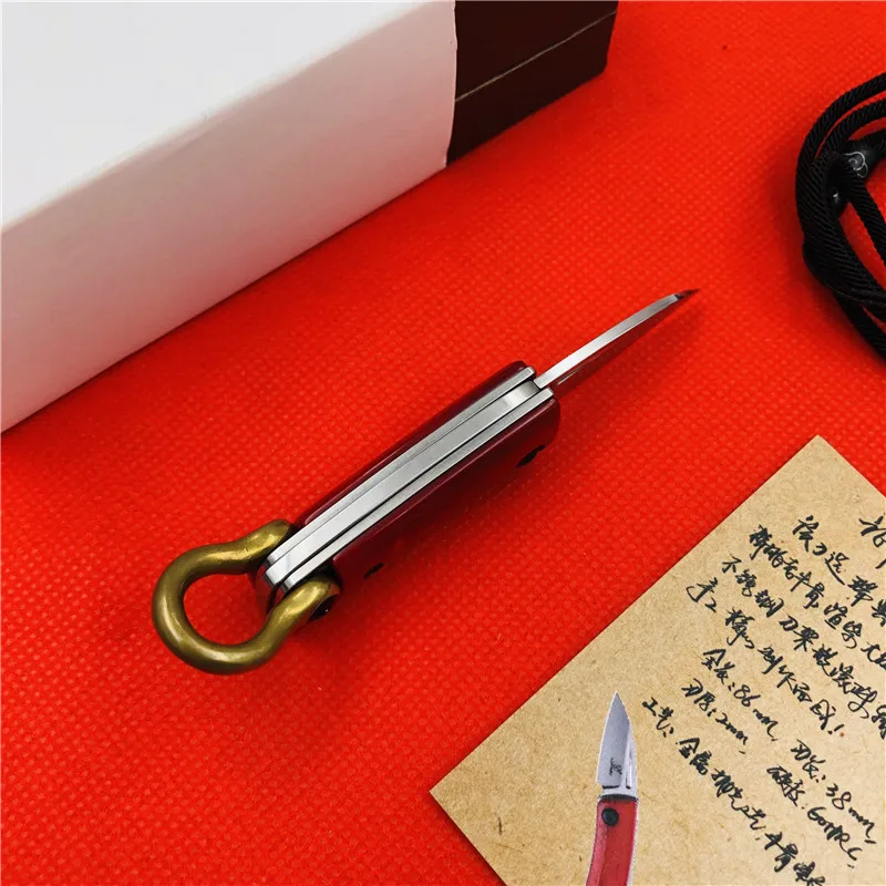 Оригинальный магический кольцевой складной нож мастера Джейн ручка из кости