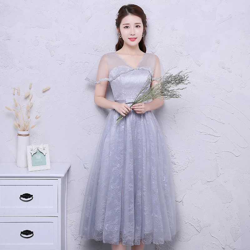 Серый цвет бордовый платье подружки невесты детское для Свадебная вечеринка