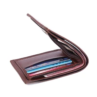 vintage casual men wallet short leather small purse business male clutch bag man casual money clip credit card holder coin pouch