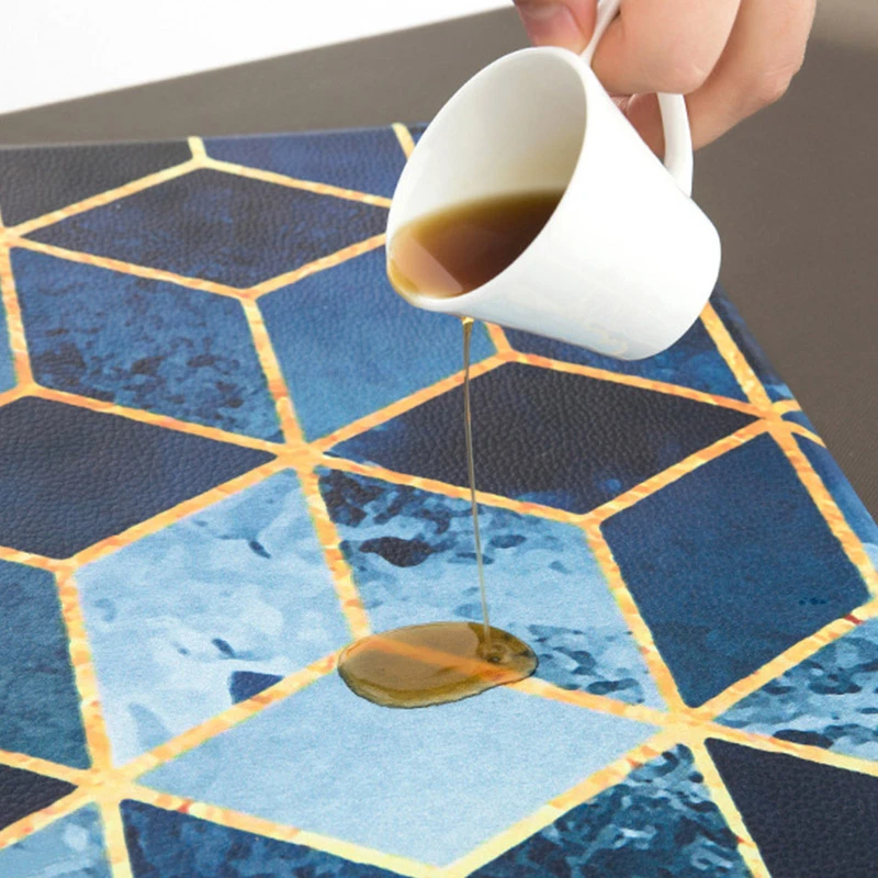 Новый Кухонный коврик водонепроницаемый маслостойкий кухонный из ПВХ кожи