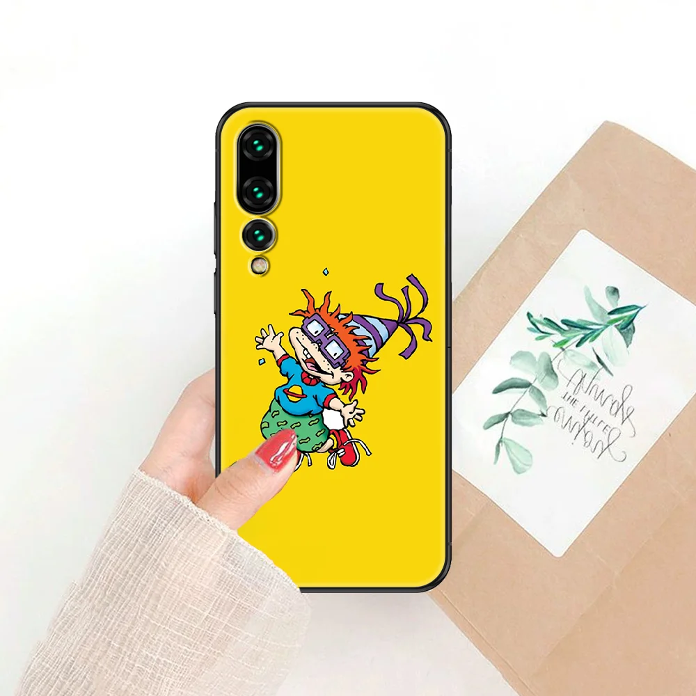 

Cartoon Rugrat Paris Phone case For Huawei P Mate P10 P20 P30 P40 10 20 Smart Z Pro Lite 2019 black luxury prime 3D cell cover