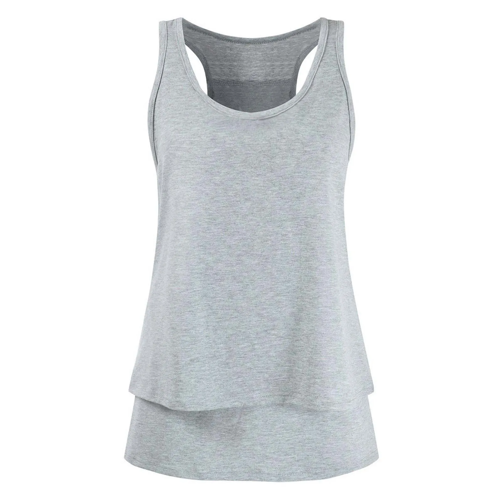 

Clothes For Pregnant Women Summer Solid Color Nursing Sleeveless Vest Top S-3xl Camiseta Lactancia Mujer F4