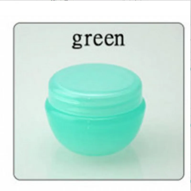 green 5 цветов 5 шт. пластиковые бутылки для многоразового использования Пустая палитра банка для пищевых продуктов путешествия крем для лица/лосьон/косметический контейнер Объем 5 г - Цвет: green