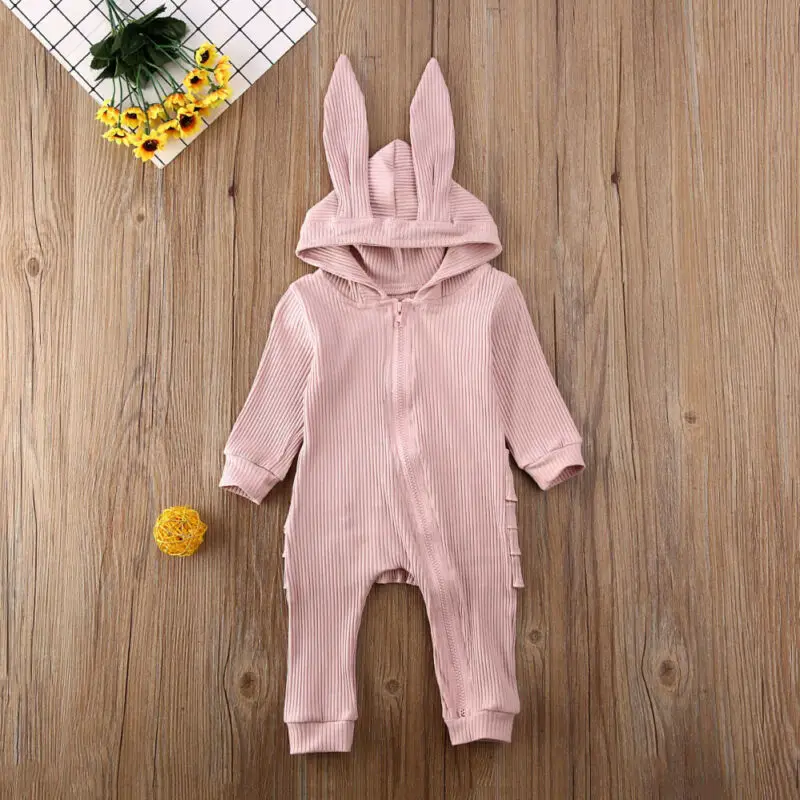 

UK Kids Baby Girl Boy Long Sleeve Knitted Ruffle Romper Jumpsuit Overall Clothes