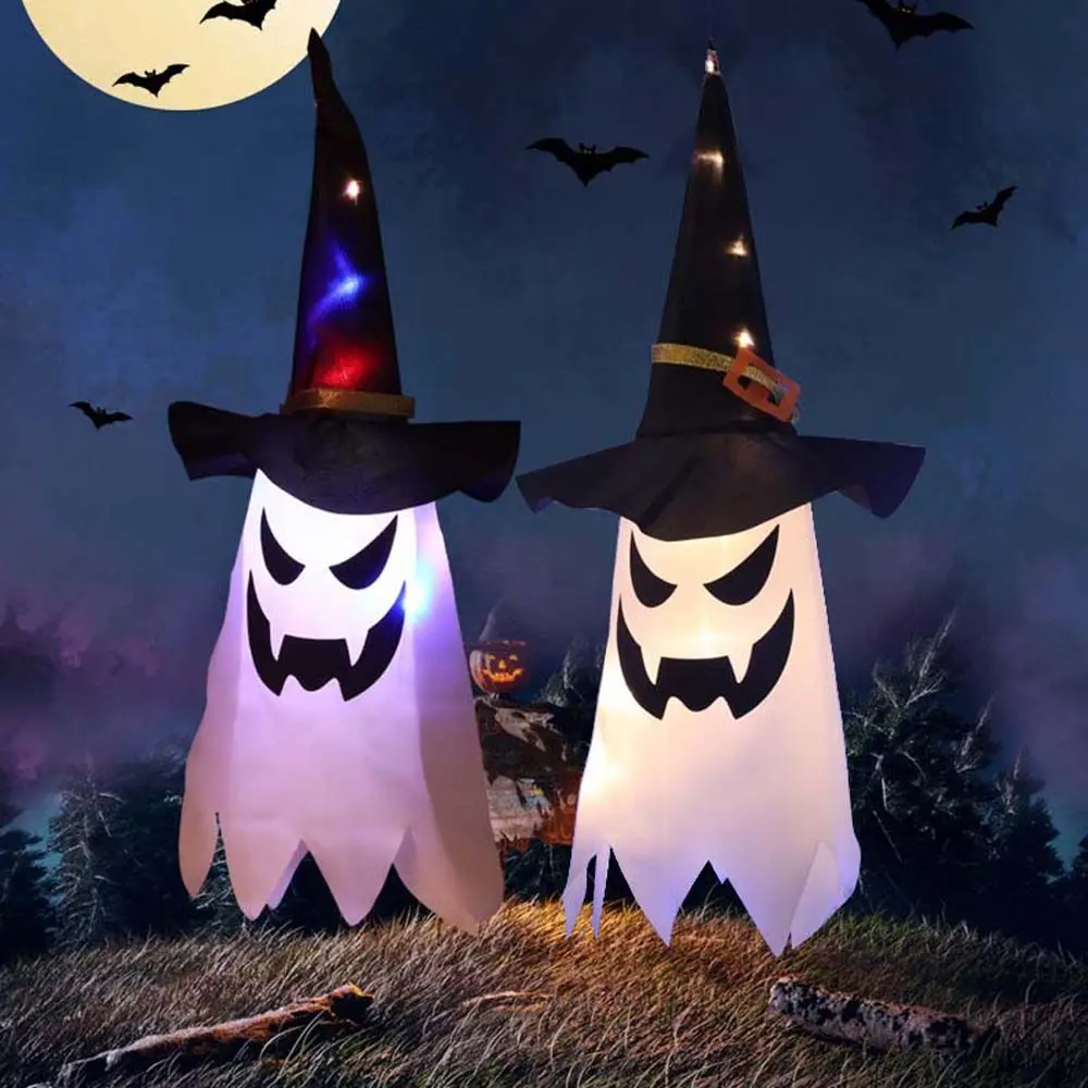 

Halloween Light Decoration Hanging Flashing Witch Ghost LED Festival Dress Up Glowing Lamp Decor Hanging Lantern for Home Party