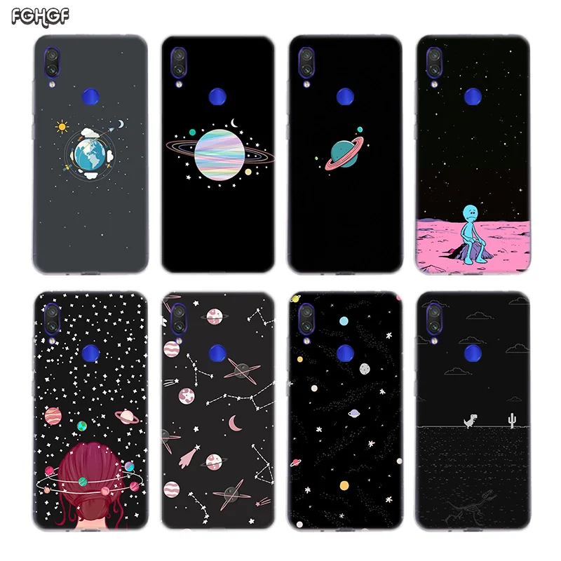 Планета Космос Сердце Силиконовый чехол для Xiaomi Redmi Note 8 7 6 Pro 5 4 4X 5A Plus Xiomi 9T 9SE Lite A1 A2