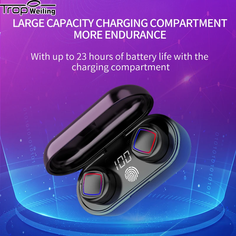 Спортивная гарнитура Tws Hi-Fi стереозвук Bluetooth наушники с активным шумоподавлением