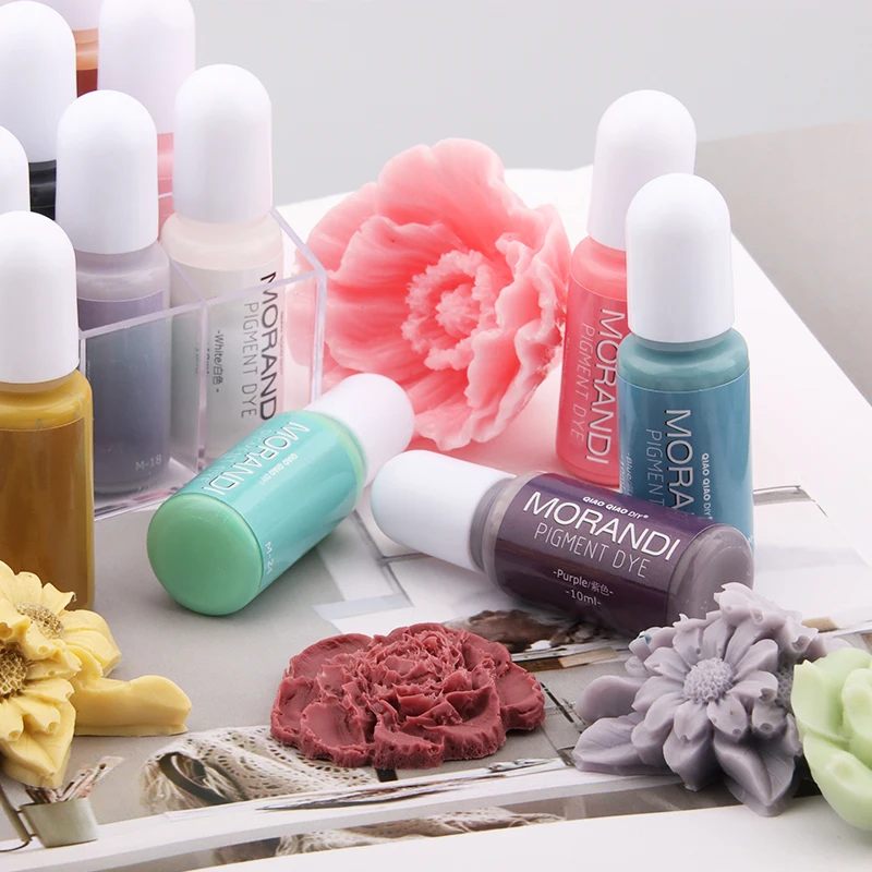 

24 Colors 10ml Resin Pigments Morandi Liquid Dye Ink Crafts Colorant Dye DIY Crystal UV Epoxy Resin Jewelry Making Accessories