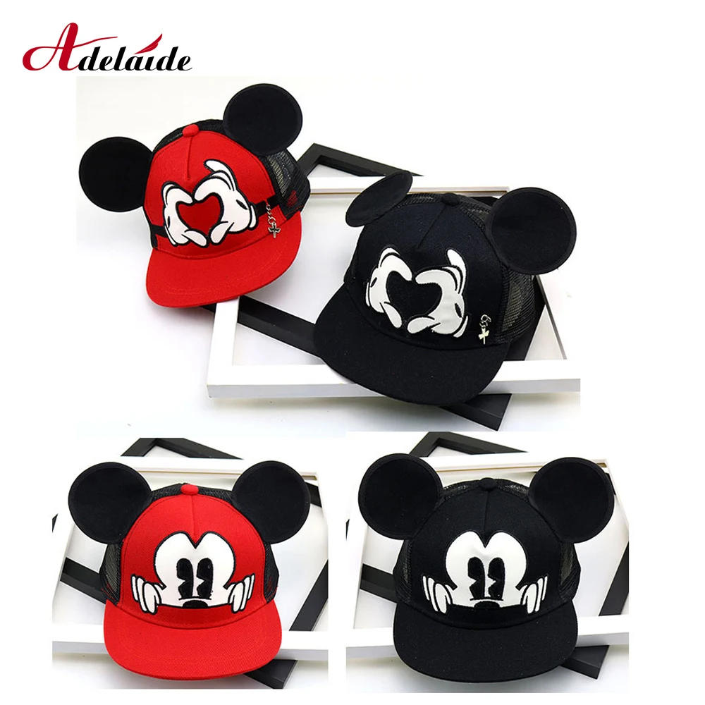 Вечерние головные уборы с Микки Маусом бейсбольные кепки большими ушами Детские
