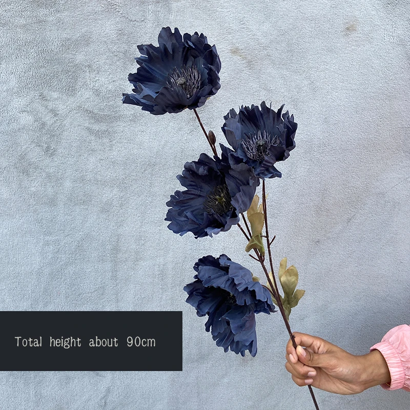 JAROWN Королевский темно синий цветок растение свадебная брошь в форме листьев