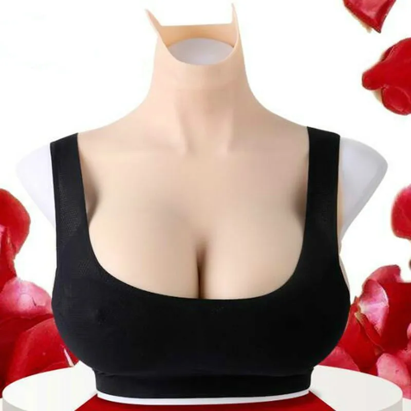 

New G Cup Silicone Breast Body Tights Form Fake Chest Triangle Chest Outfit Transvestite Transvestite Queen