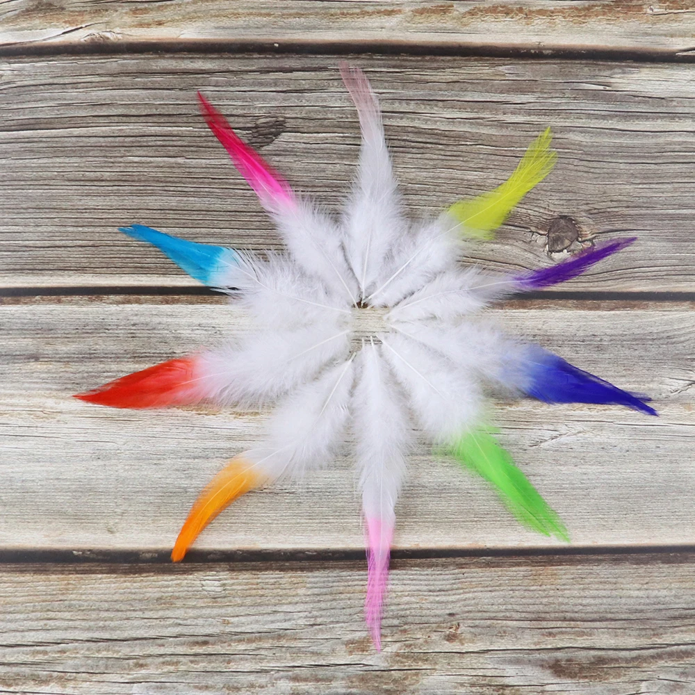 Крашеные петушиные перья 50 шт./пакет куриные Шлейфы 5-6 дюймов для украшений