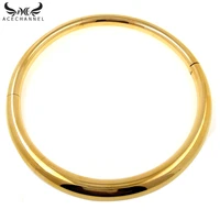gold color polished stainless steel choker slave necklace fetish wear woman men body jewelry collar fashion torques necklace