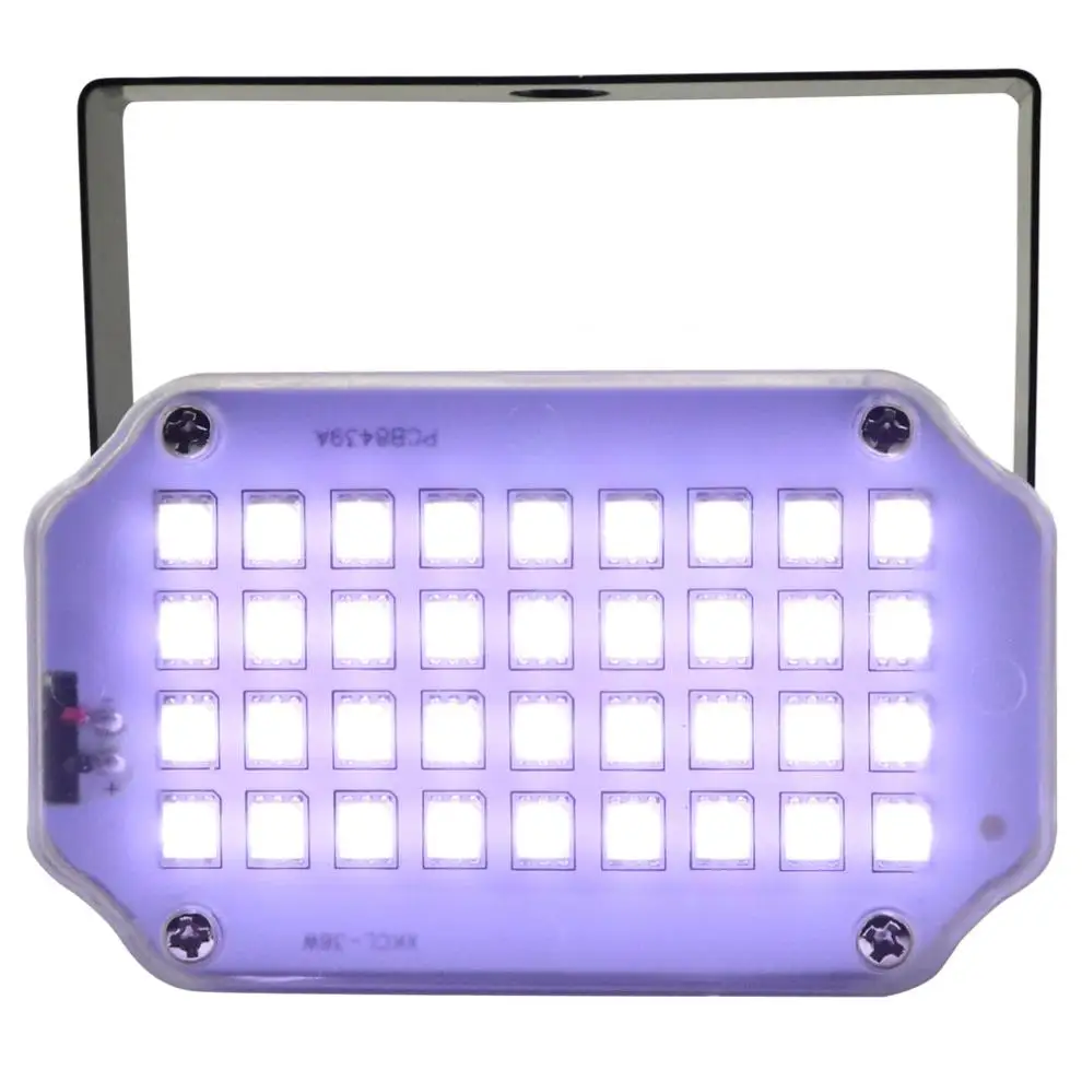 

36 LED 9W Stage Effect Light Flashing White Light Remote Sound Disco Light for Festival Party Wedding KTV Christmas Strobe Light