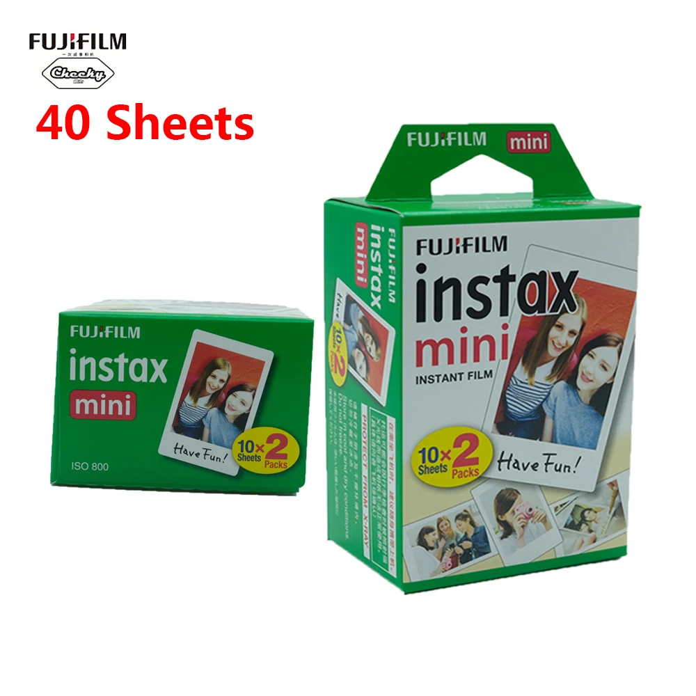 Оригинальная фотопленка Fujifilm Instax Mini 10 20 40 80 200 листов для камеры пленка мгновенной