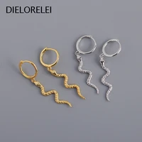 dielorelei 925 sterling silver for women niche style temperament girls eliminates metal allergies dangle drop earrings simple