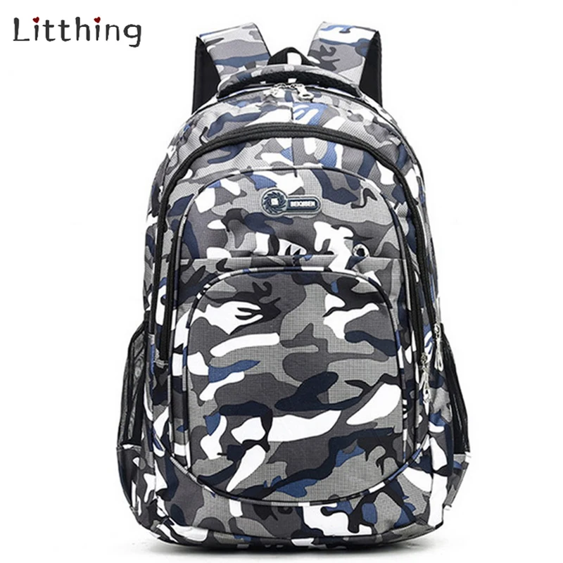 LITTHING Водонепроницаемый Школьный рюкзак для мальчиков и девочек 2