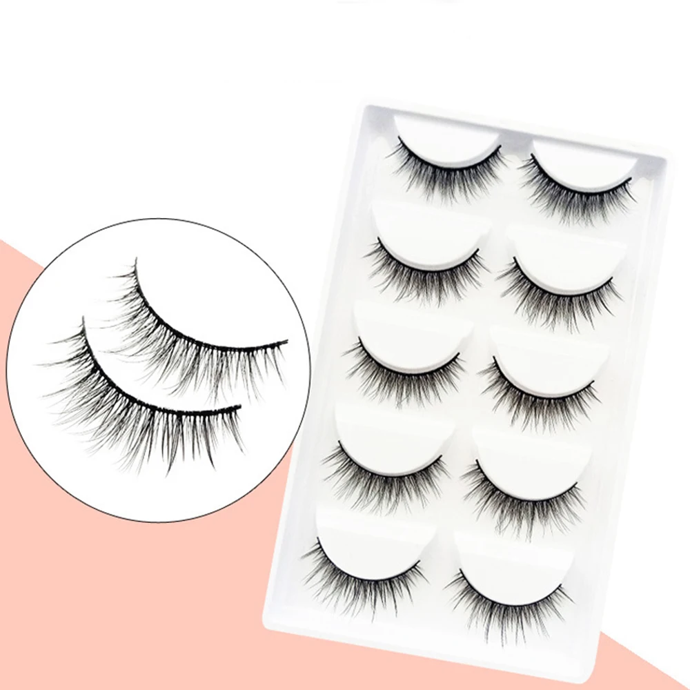 

10 шт. 3D T12 пять пар натуральные свежие реалистичные ресницы для макияжа густые накладные ресницы Черный Натуральный Мягкий частный ярлык