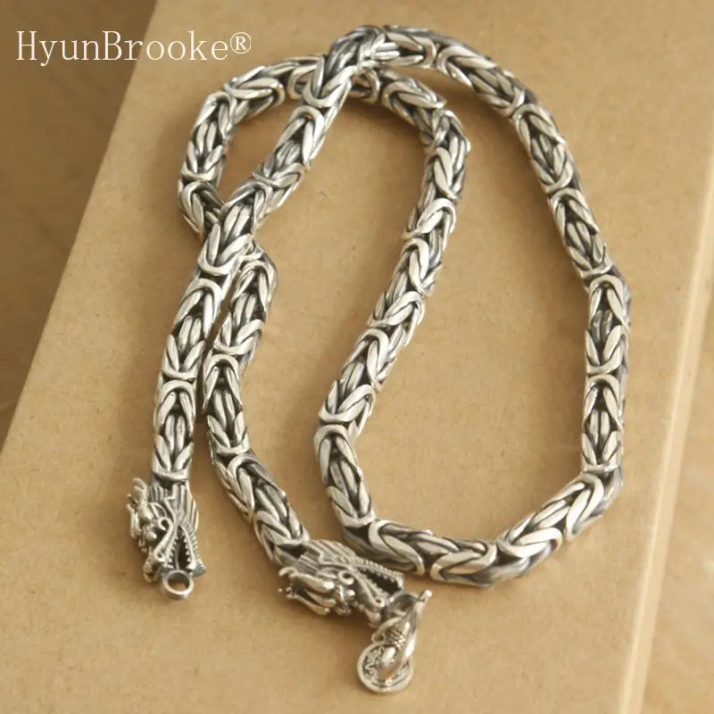 Мужское ожерелье из чистого серебра 100% пробы N04|Ожерелья| |