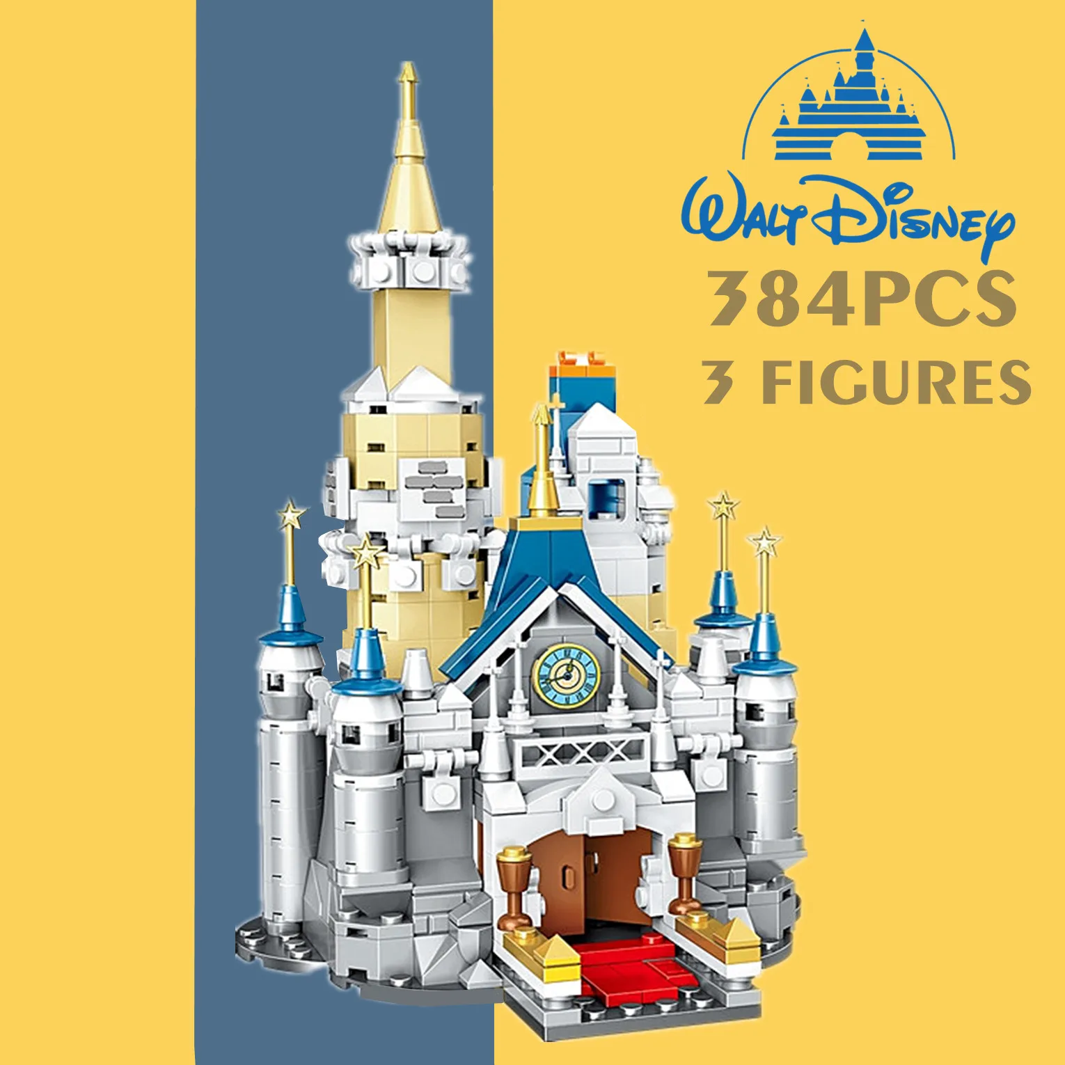 

New 1676PCS Disney Castle Mickey Minnie Donald Duck Fairy Princess Friends Girls Cinderella Building Blocks Bricks Toys Kid Gift