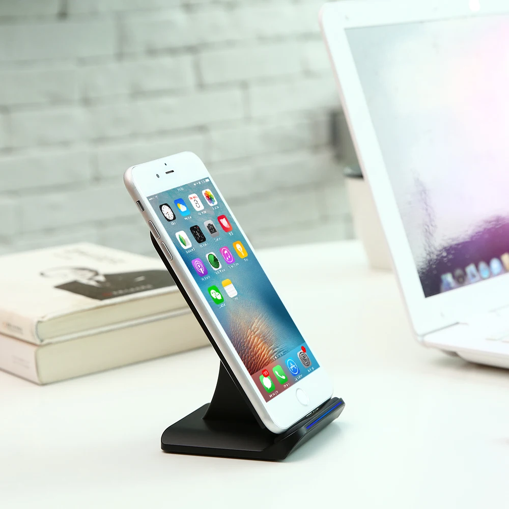 Raxfly 10 Вт QI Беспроводной Зарядное устройство для iPhone X 8 плюс Быстрая зарядка держатель для Samsung S8 плюс S7 S6 края Примечание 8 телефон быстрая Зарядное устройство