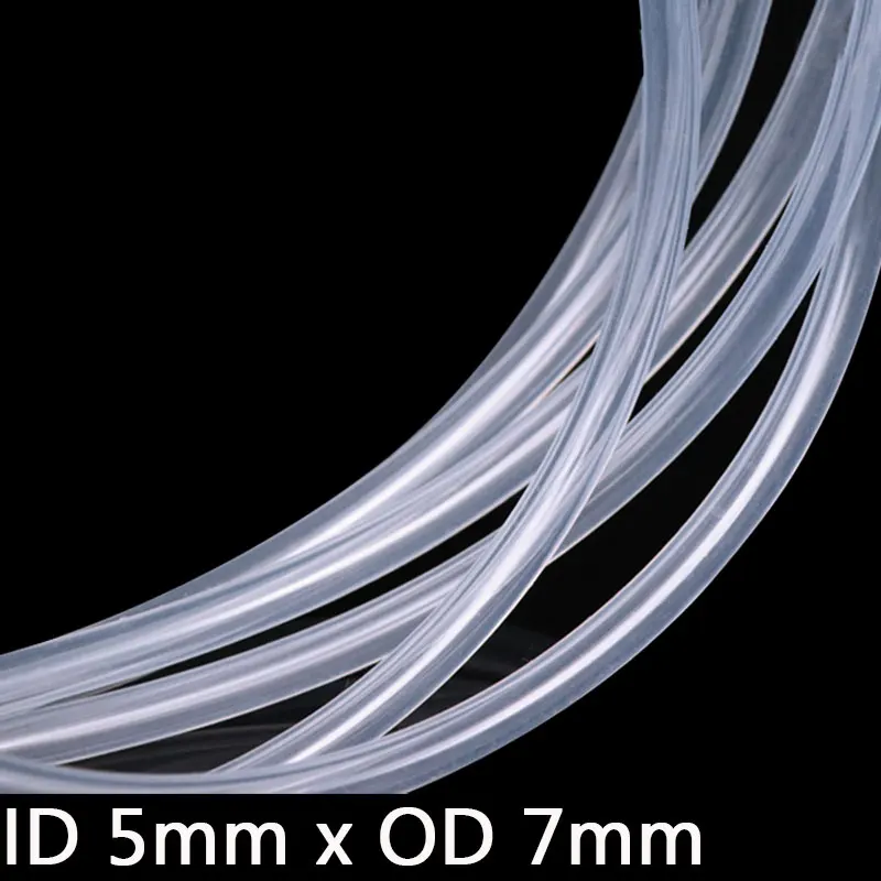 

5x7 Silicone Tubing ID 5mm OD 7mm Food Grade Flexible Drink Tubing Pipe Temperature Resistance Nontoxic Transparent