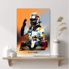 Формула 1 Ландо Норрис Монако F1 плакат и принты настенная живопись на холсте Куадрос для гостиной домашний декор