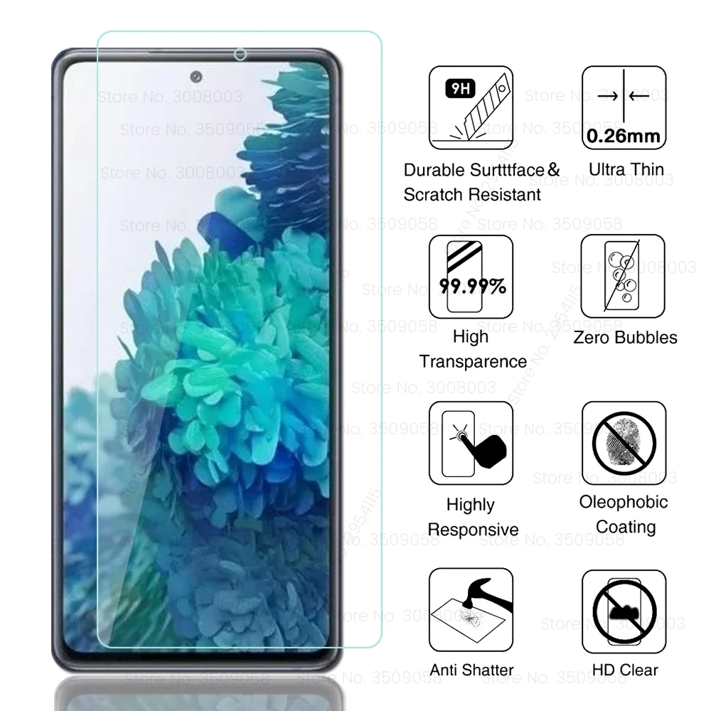 3pcs s21 fe tempered glass for samsung galaxy s20fe s20 fe s 20 faith s20fe a12 screen protectors hd clear explosion proof film free global shipping