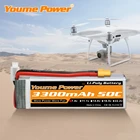 Youme 2 шт 7,4 V 2S Lipo батарея 3300mah 4500mah 5200mah 6200mah 6500mah жесткий чехол T Deans XT60 XT90 EC5 EC3 жесткий чехол RC части
