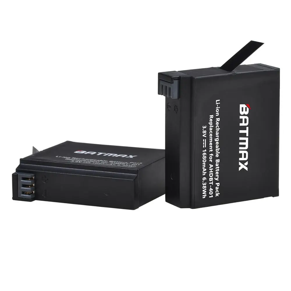 Batmax AHDBT-401 AHDBT 401 3 шт. для Gopro Hero 4 аккумуляторная батарея + двойной порт зарядного