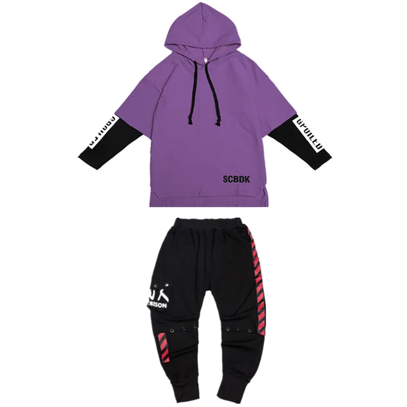 

Stage Competition Korean Style Jazz Hiphop Dance Costume Hip Hop Clothes Children Pop Street Dance Wear Suit for Kids Boys Girls
