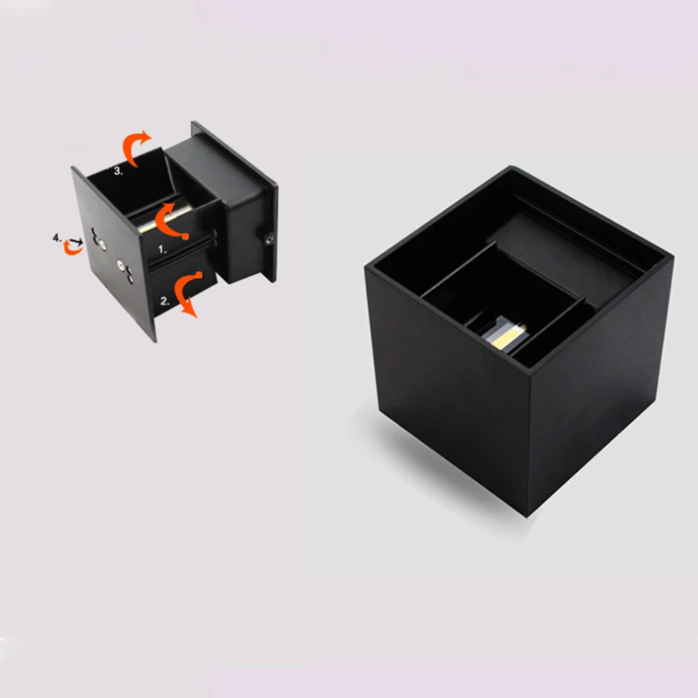 IVYSHION 6W Wall Lamps LED Aluminum Light Project Square IP65 Waterproof Lamp Bedside Room Bedroom Arts | Лампы и освещение