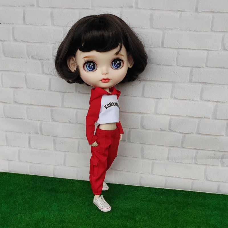 Одежда для кукол Blyth комбинезон брюки Сетчатая футболка пальто OB24 Licca Pullip Barbie 1/6