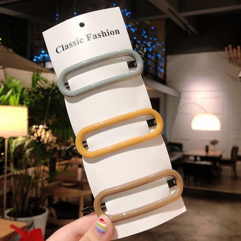 Новые милые геометрические простые заколки Morandi для женщин и девушек ободок