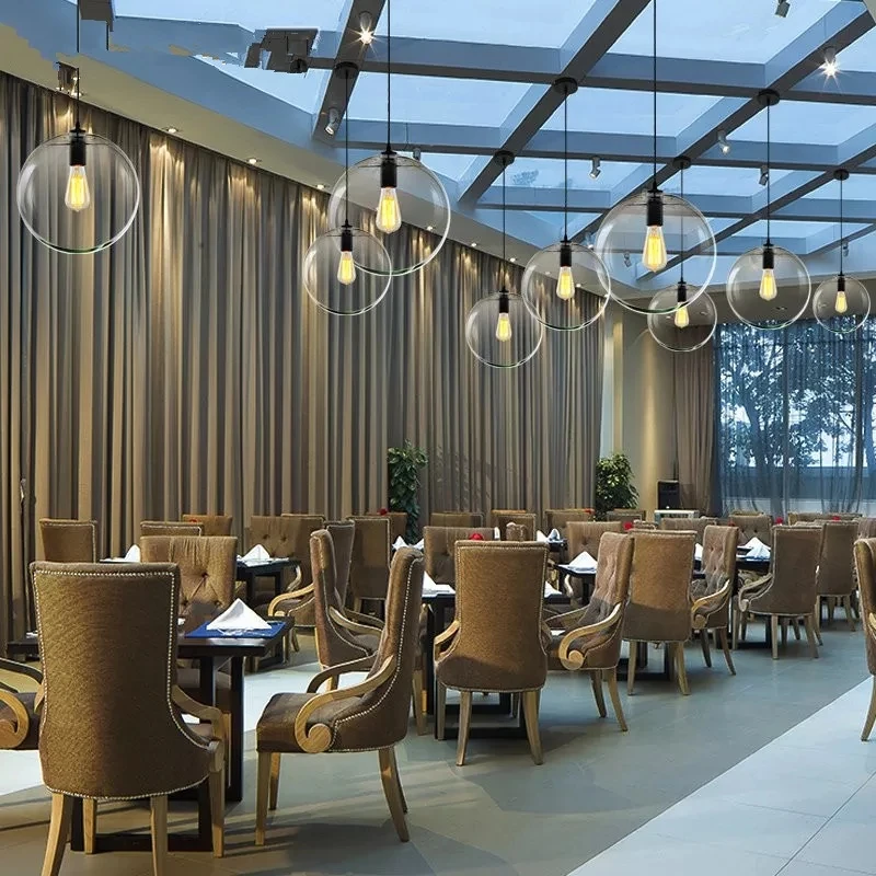 Скандинавский современный стиль подвесной светильник s Глобус хромированная