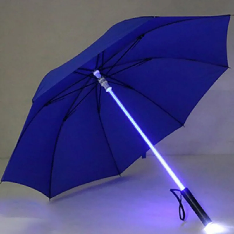 

LED Light saber Light Up Umbrella Laser sword Light up Golf Umbrellas Changing On the Shaft/Built in Torch Flash Umbrella