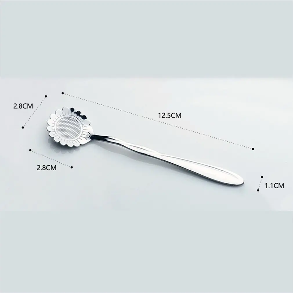 8 шт Творческие цветок Форма чайная кофейная ложка Нержавеющая сталь мороженого