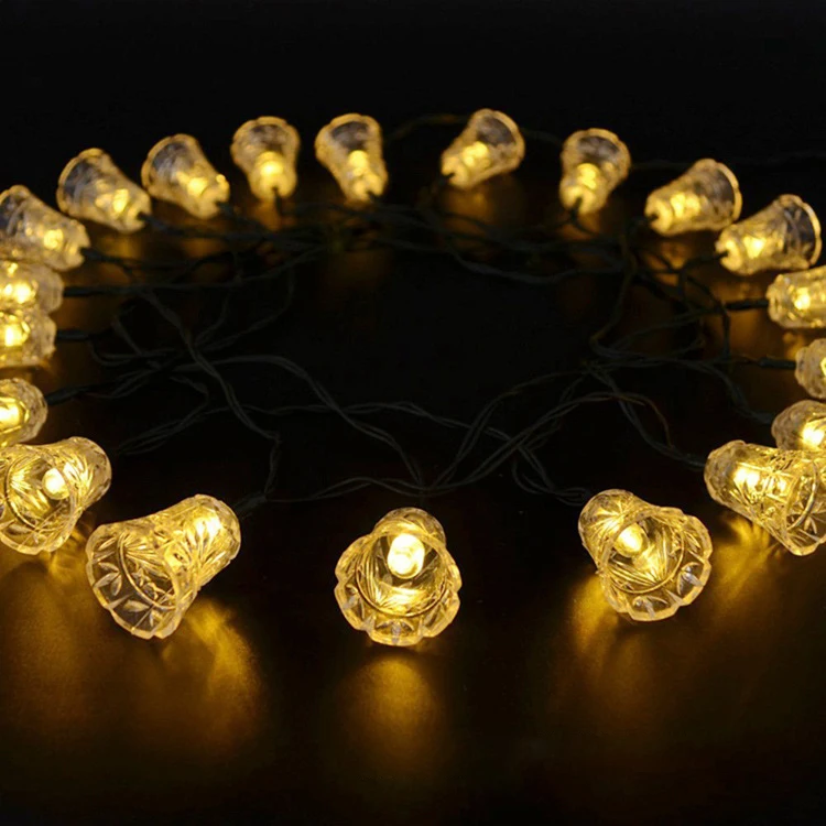 1 5/3/6 м батарея Рождественская гирлянда с колокольчиками наружная Вечеринка