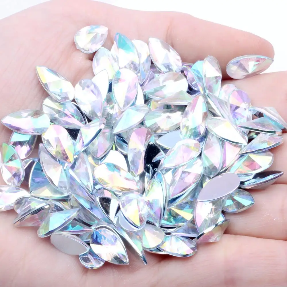 Акриловые стразы в форме слезы 8x13 мм 40 шт. бусины для рукоделия сделай сам ткань