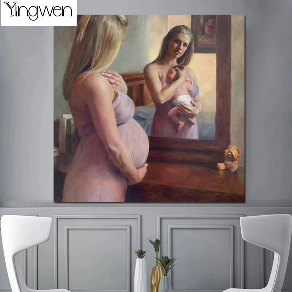 

3D Diy Diamond Painting Mother Love Mother And Child Full Diamond Mosaic Embroidery Kit Wall Sticker Art Home Decoration Gift