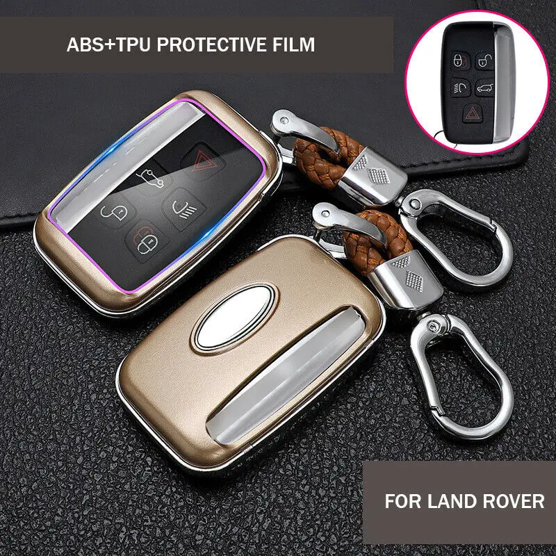 

ABS Plastic+Film Car Remote Key Fob Case Cover Holder For Land Rover Range Rover Sport Evoque Discovery