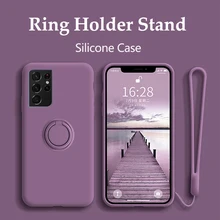 Case For Samsung A51 Case Silicone Ring Holder For Samsung Galaxy A51 A71 A72 A32 S20 FE A50 A70 Note 20 Ultra S21 Ultra Case