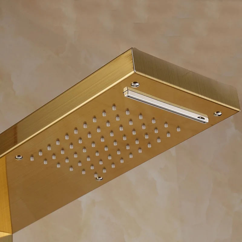 Душевая панельная башня impoco 5 в 1 многофункциональная душевая панель из