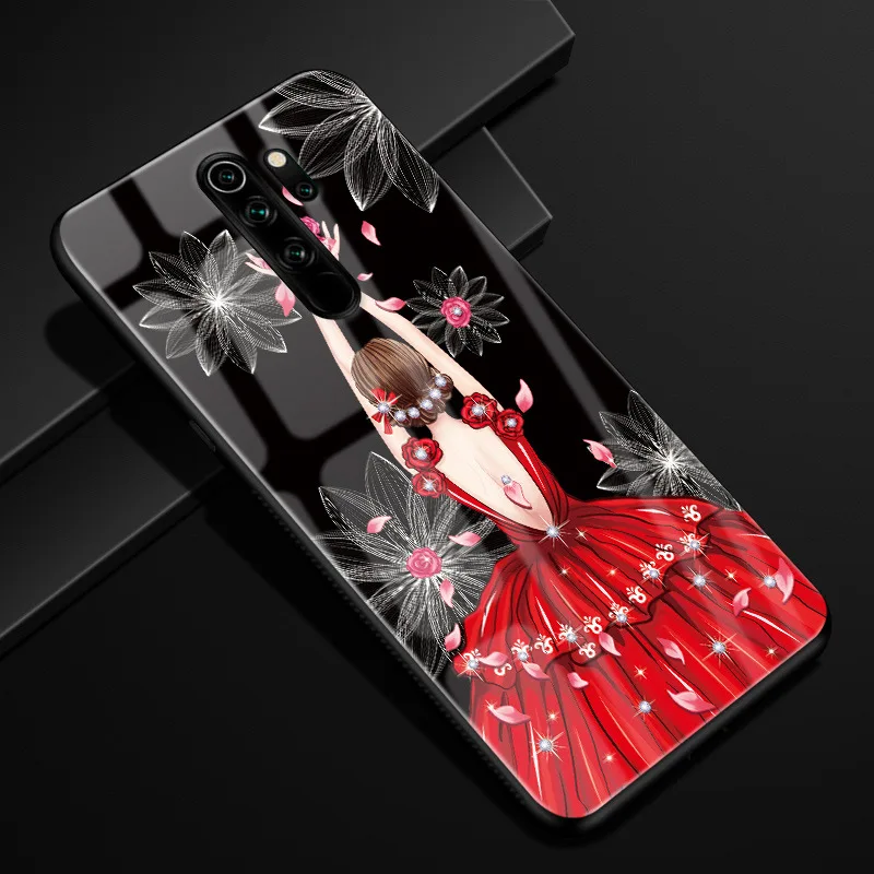 12 Для Xiaomi Redmi Note 8 Pro Чехол силиконовый бампер стекло жесткая задняя крышка для Redmi Note 8 чехол для телефона s Redmi Note8 Pro 8Pro Coque - Цвет: 12