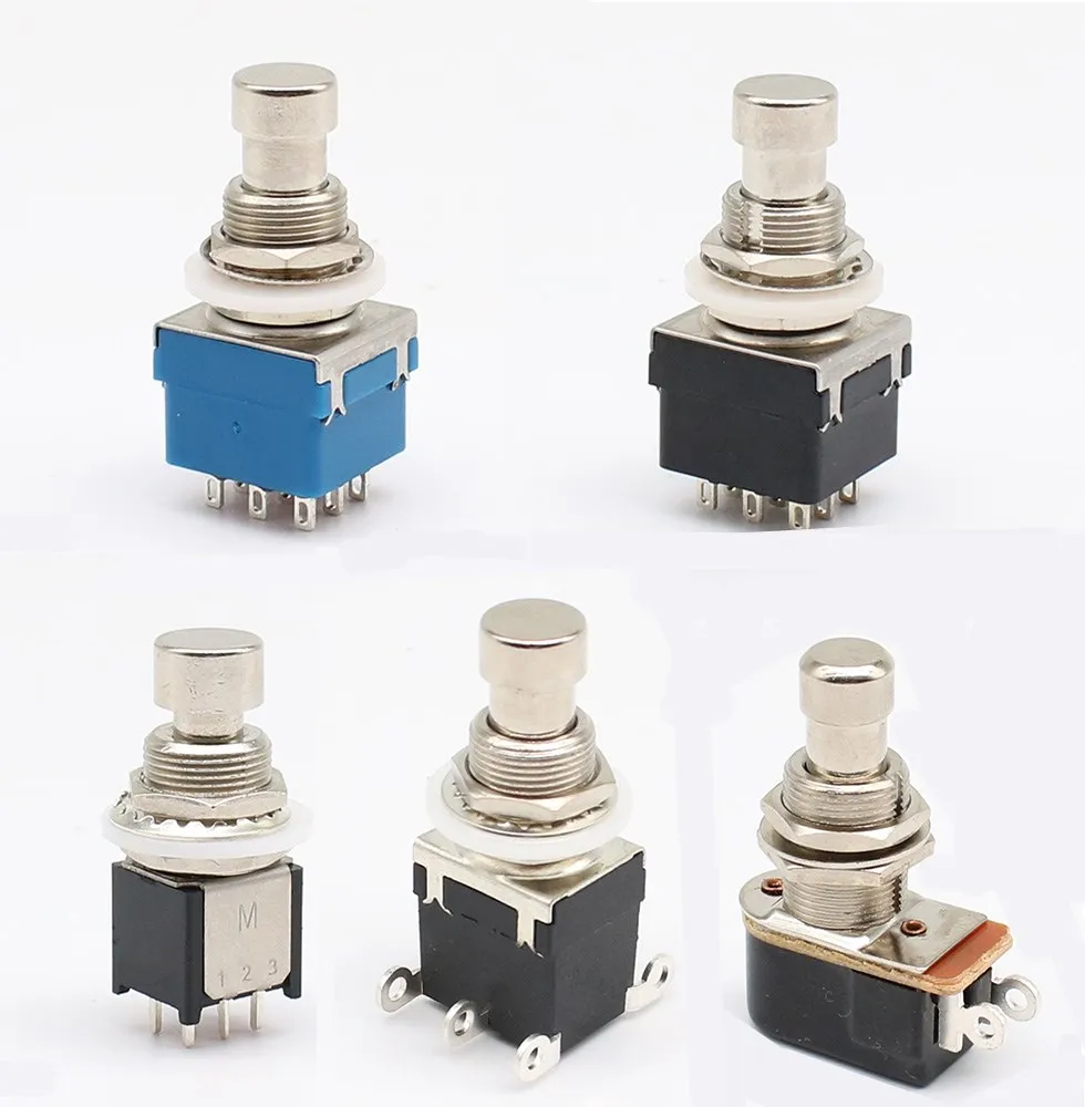 

6pin 9 pin Guitar Effects Pedal Box Stomp Foot Latching 3PDT Switch True Bypass