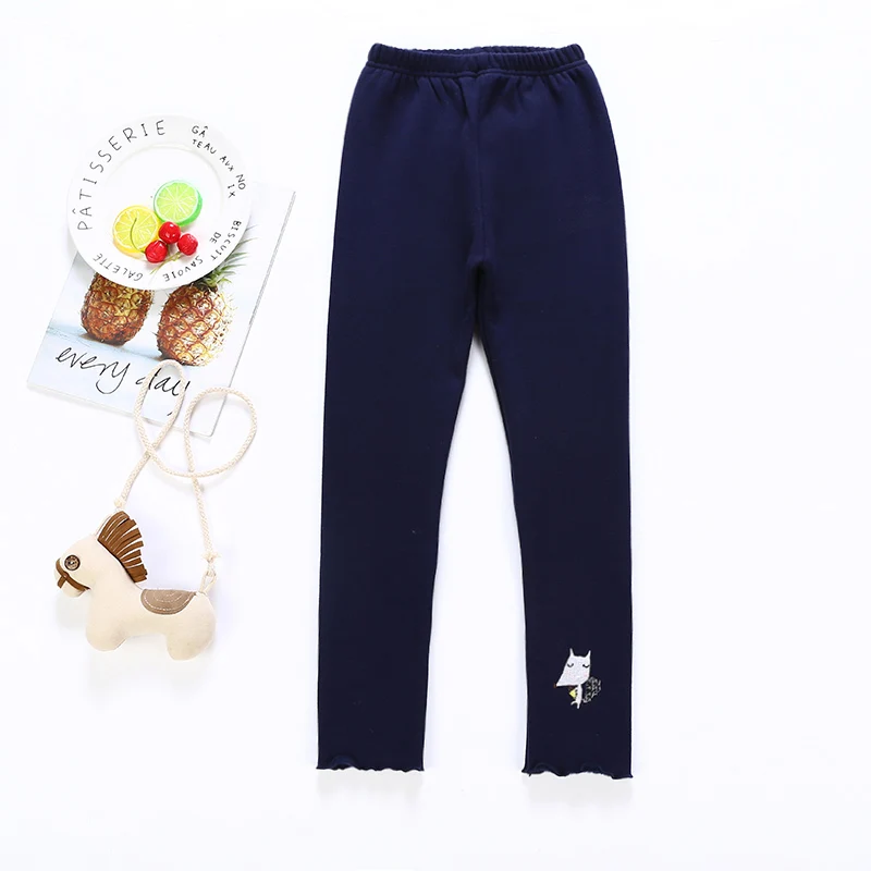 HL-Warm-Navy Blue Новинка, Леггинсы для девочки Детские getry брюки на теплую весну брюки, леггинсы для девочек, для детей Одежда для детей 2-9 лет - Цвет: HL-Warm-Navy Blue