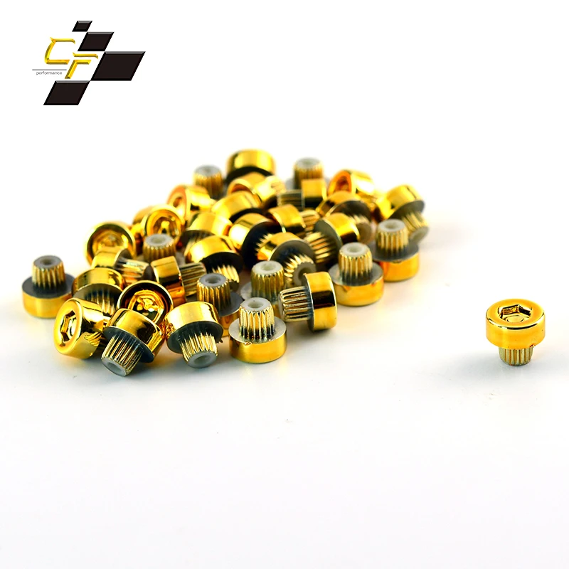 125 шт. шапка гнома черного и золотого цвета хром Серебрянные колесные диски с